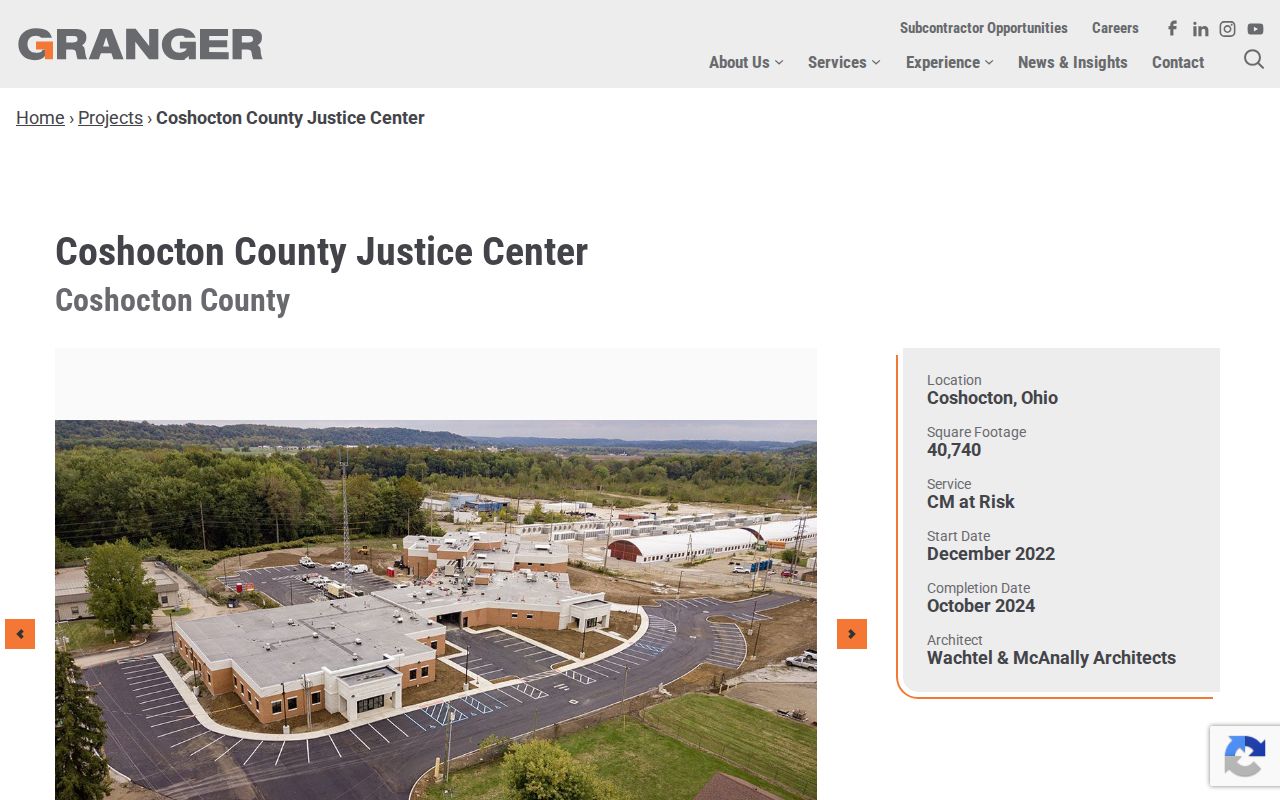 Coshocton County Justice Center replacement facility release information